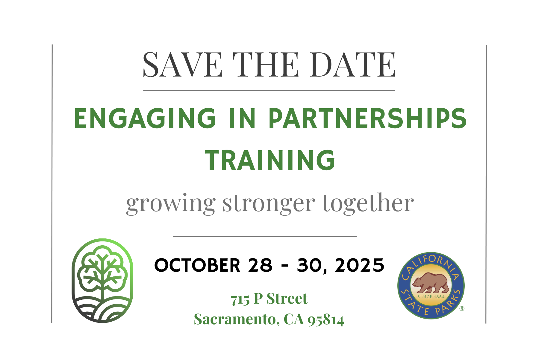 2025 Engaging in Partnerships training updated dates